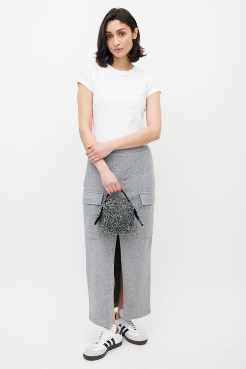 Beaufille Grey Shag Wool Ear Bag