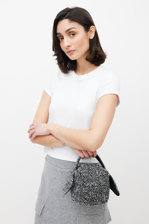 Beaufille Grey Shag Wool Ear Bag