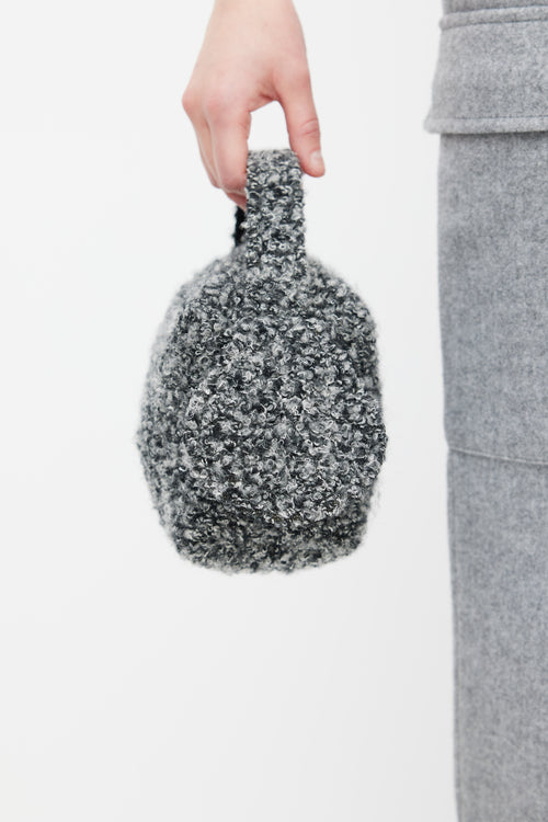 Beaufille Grey Shag Wool Ear Bag