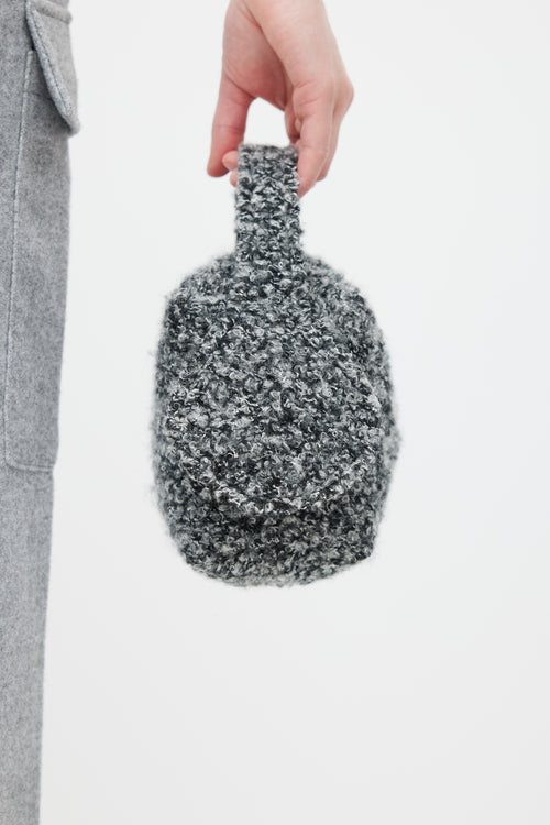 Beaufille Grey Shag Wool Ear Bag