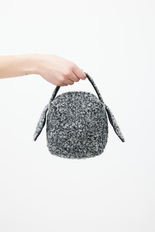 Beaufille Grey Shag Wool Ear Bag