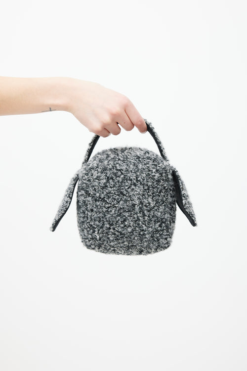 Beaufille Grey Shag Wool Ear Bag