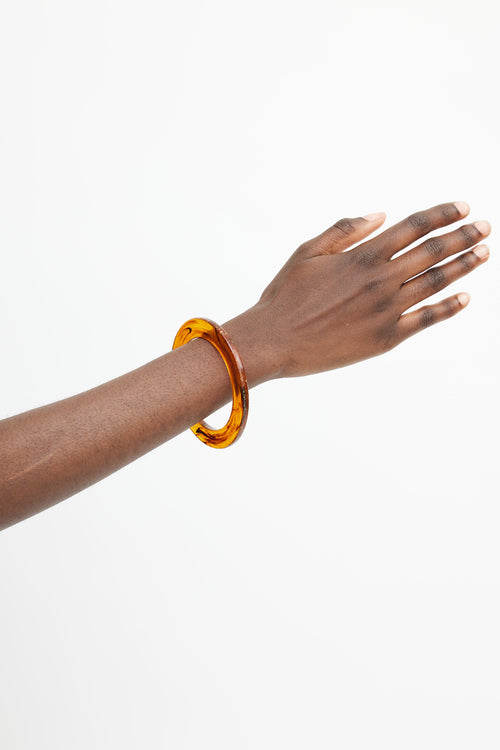 Beaufille Orange Marbled Halo Bangle