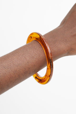 Beaufille Orange Marbled Halo Bangle