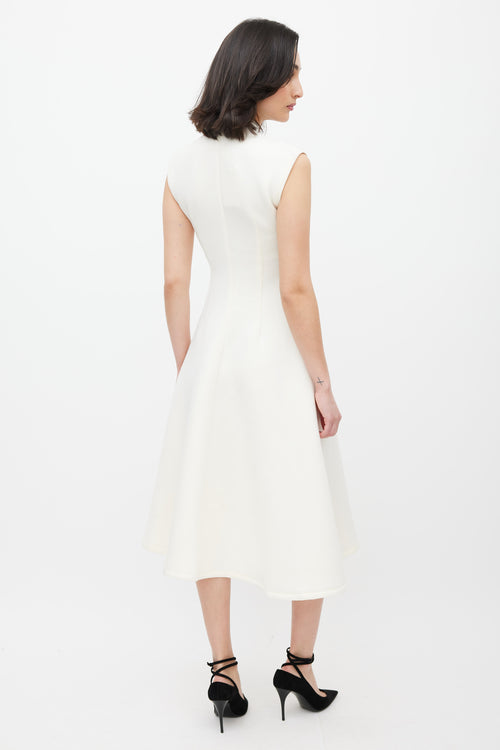 Beaufille White Neoprene Getty Sleeveless Dress