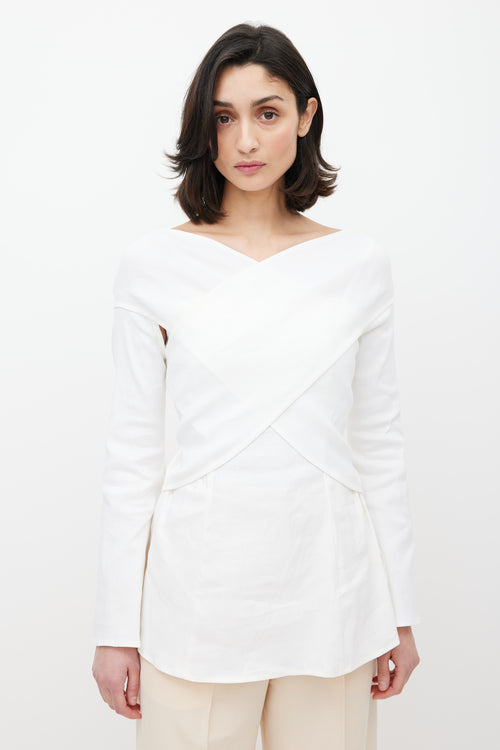 Beaufille White Paloma Twist Blouse