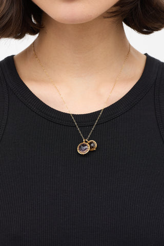 Becky Kelso Gold 
Multi Stone Pendants Necklace