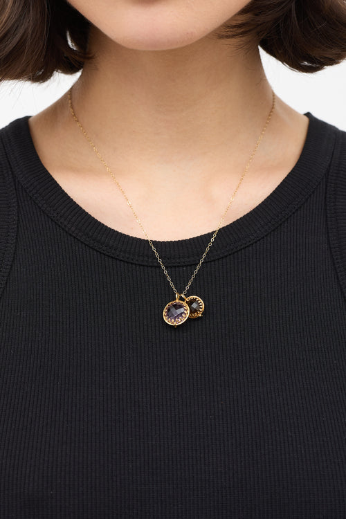 Becky Kelso Gold 
Multi Stone Pendants Necklace