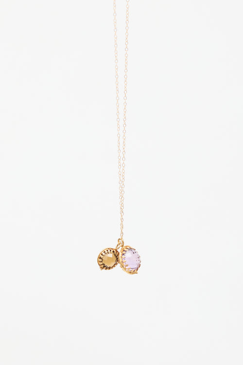 Becky Kelso Gold 
Multi Stone Pendants Necklace