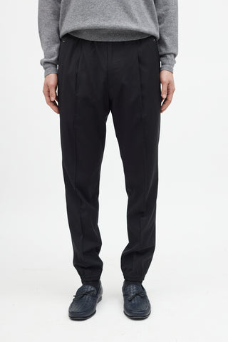 Berluti Black Wool Pleated Jogger