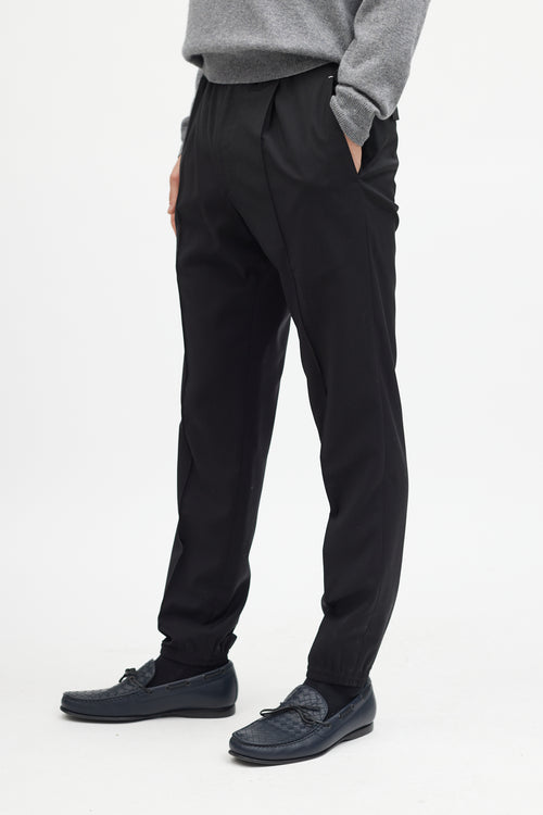 Berluti Black Wool Pleated Jogger