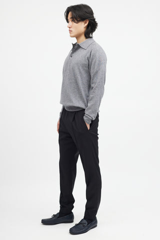 Berluti Black Wool Pleated Jogger