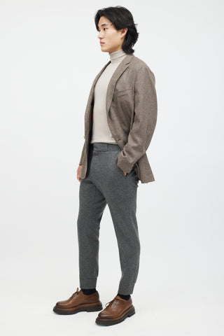 Berluti Grey Wool Slim Trouser