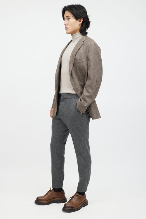 Berluti Grey Wool Slim Trouser