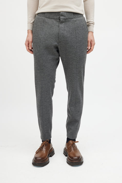 Berluti Grey Wool Slim Trouser