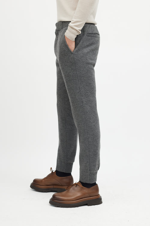 Berluti Grey Wool Slim Trouser