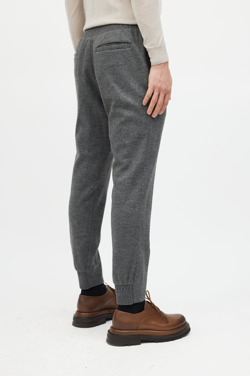 Berluti Grey Wool Slim Trouser