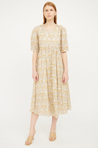 Birgitte Herskind Yellow Floral Maxi Dress