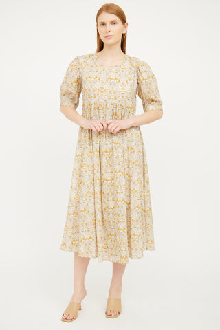 Birgitte Herskind Yellow Floral Maxi Dress