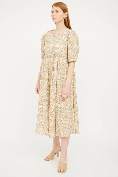 Birgitte Herskind Yellow Floral Maxi Dress