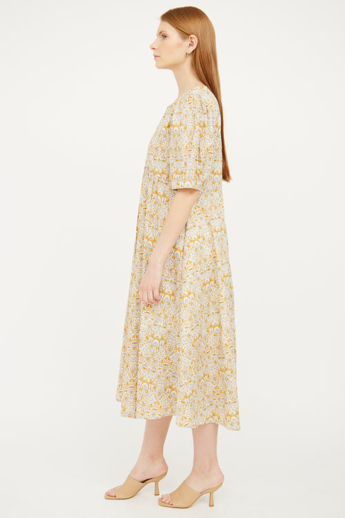 Birgitte Herskind Yellow Floral Maxi Dress