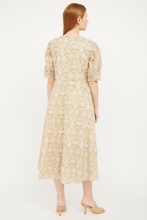 Birgitte Herskind Yellow Floral Maxi Dress