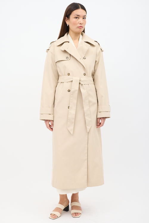 Birgitte Herskind Beige Astra Double Breasted Trench Coat