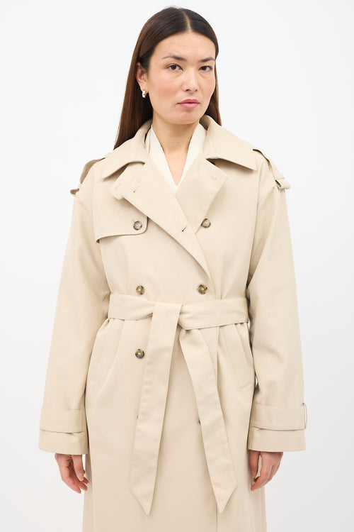 Birgitte Herskind Beige Astra Double Breasted Trench Coat