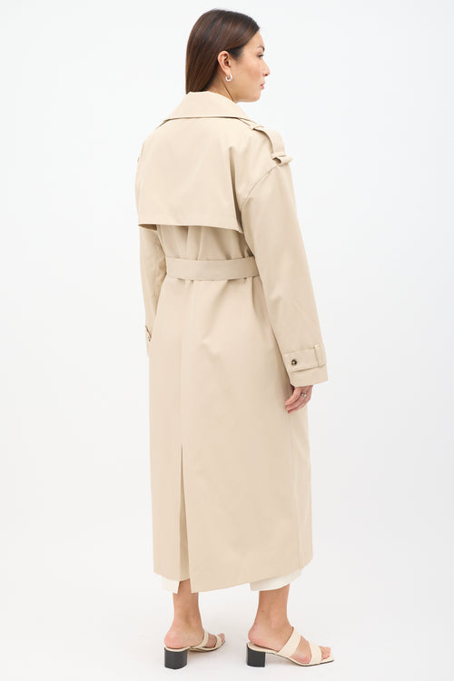 Birgitte Herskind Beige Astra Double Breasted Trench Coat