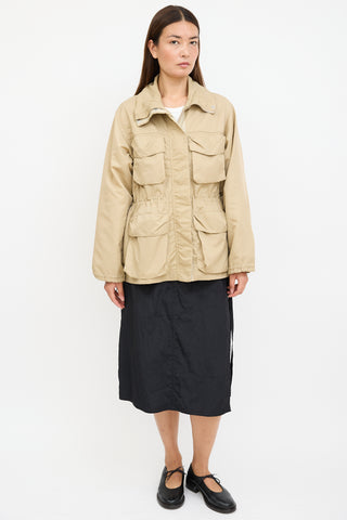 Beige Nylon Bernard Cargo Jacket