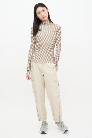 Birgitte Herskind Beige Leather Cargo Pant