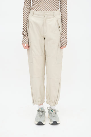 Birgitte Herskind Beige Leather Cargo Pant