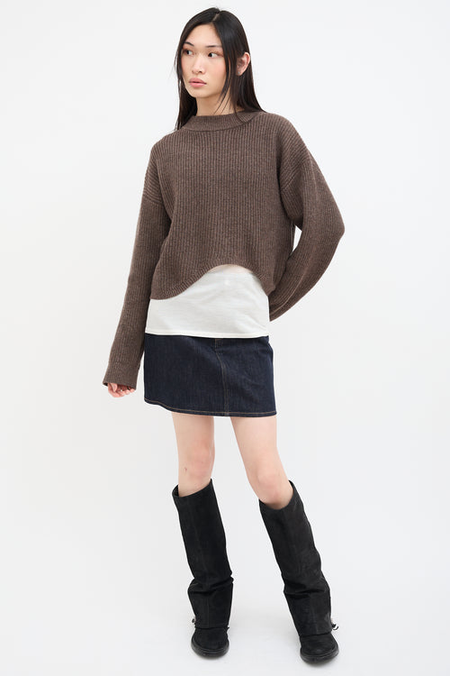 Birgitte Herskind Brown Wool Hudson Knit Sweater