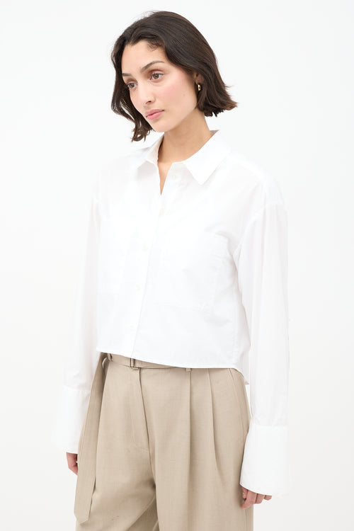 Birgitte Herskind White Cotton Samuel Cropped Shirt