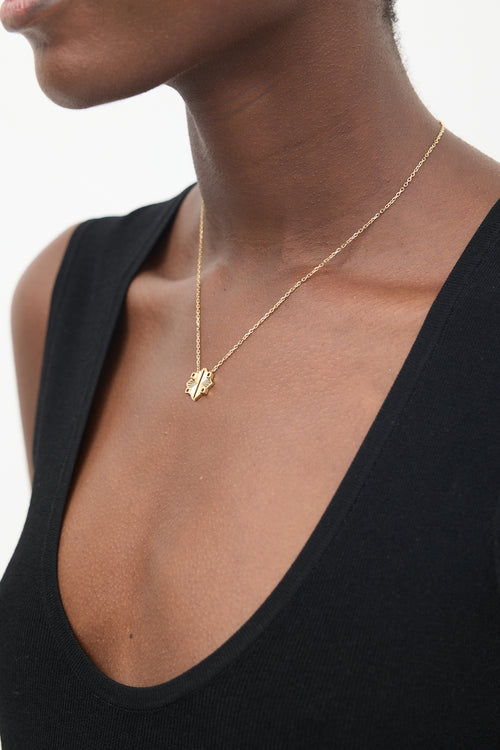 Birks 18K Gold Muse Guilloché Necklace