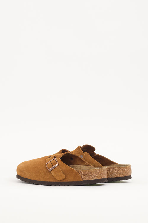 Birkenstocks Brown Suede Boston Mule