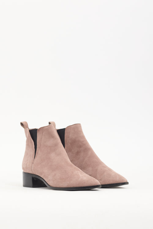 Black Suede Studio Pink Suede Chelsea Boot