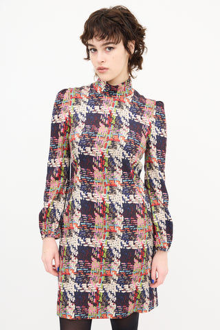 Bluemarine Mock Neck Shift Dress