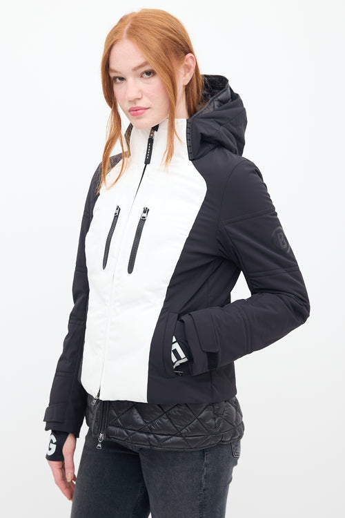 Bogner Black 
White Nylon Maela Layered Jacket