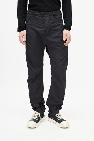 Boris Bidjan Saberi Black Nylon Tapered Trouser