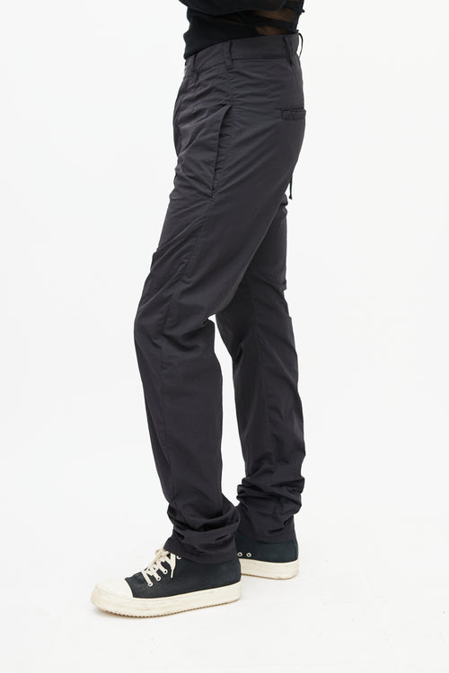 Boris Bidjan Saberi Black Nylon Tapered Trouser