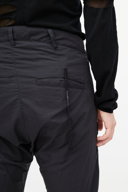 Boris Bidjan Saberi Black Nylon Tapered Trouser