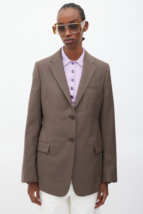 Bottega Veneta S/S 2020 Brown Wool Blazer