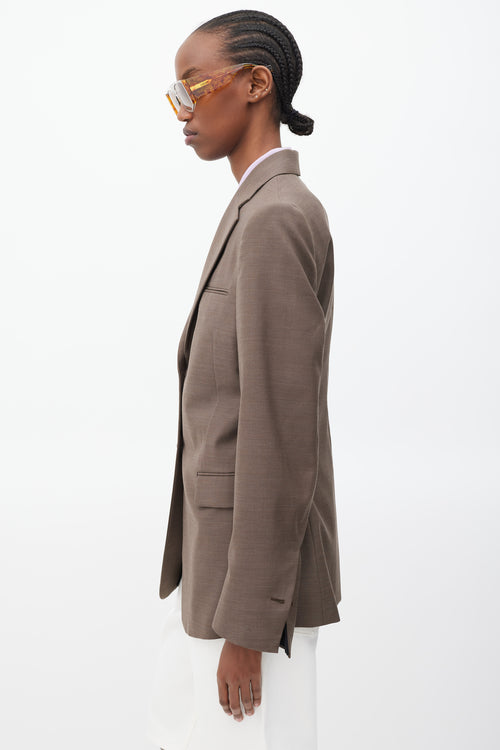 Bottega Veneta S/S 2020 Brown Wool Blazer