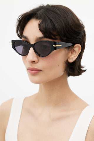 Bottega Veneta Black 
Gold Original_02 Sunglasses