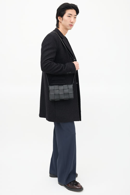 Bottega Veneta Black Leather Cassette Crossbody Bag