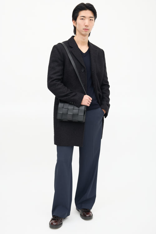 Bottega Veneta Black Leather Cassette Crossbody Bag