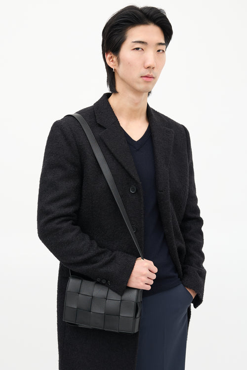 Bottega Veneta Black Leather Cassette Crossbody Bag