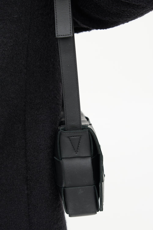 Bottega Veneta Black Leather Cassette Crossbody Bag