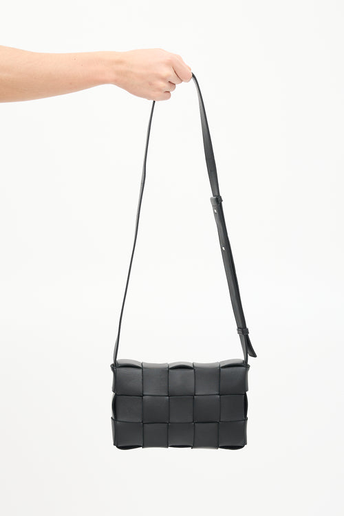 Bottega Veneta Black Leather Cassette Crossbody Bag